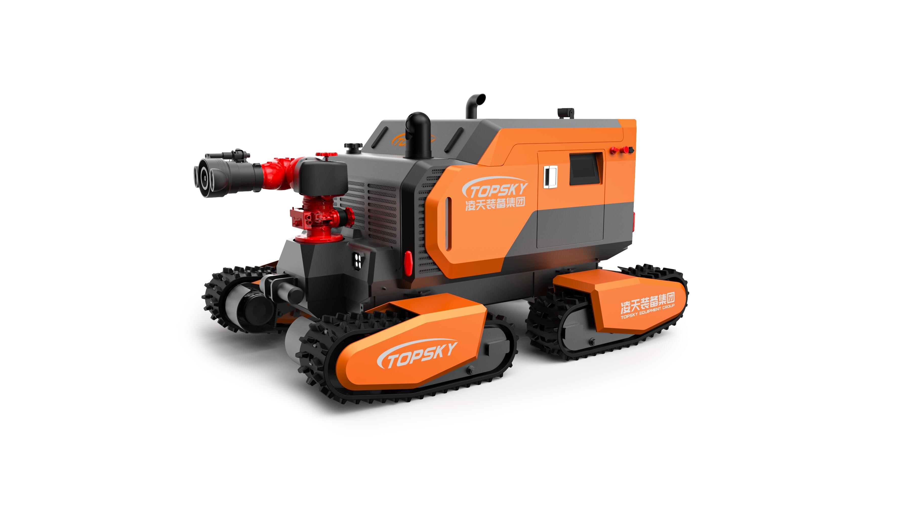 全地形消防滅火機(jī)器人 （第2代，四履帶，油動(dòng)液壓、150進(jìn)口消防水炮）