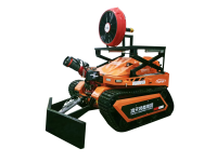 RXR-YM60000D消防排煙滅火機器人 （第4代，油動液壓，帶推鏟，可升降排煙機）